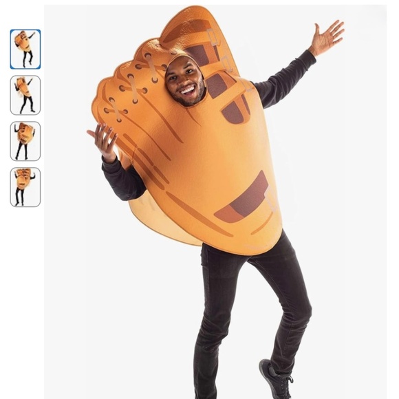 Baseball Glove Mitt Sports Halloween Costume One Piece Brown Unisex One Size NWT - Picture 1 of 3